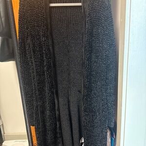 Armani black chenille coat